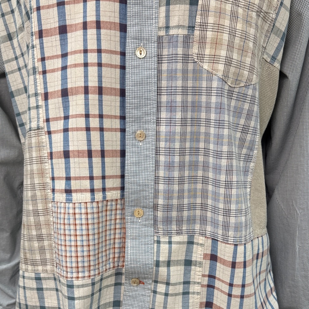 Faconnable Patchwork Cotton Long Sleeve Button-Up… - image 3